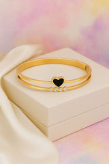 Stainless Steel Kara Bracelet-18 (Black)