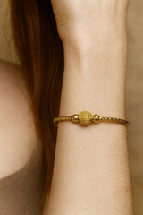 Gold Adjustable Ball Kara Bracelet-24(Golden)