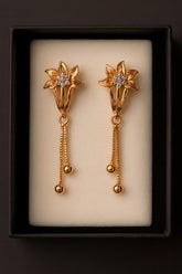 Zircon Butterfly Earring-136 (White)