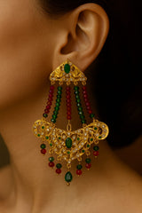 Gold Plated Hyderabadi Earring-01 (Multi)