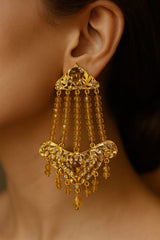 Gold Plated Hyderabadi Earring-01 (Golden)