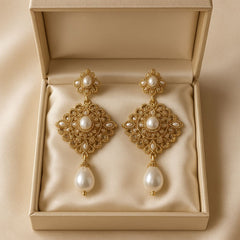 Gold Plated Earring-05 (Pearl)