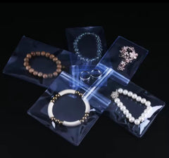 Pack of 5 PVC Clear Jewelry Anti Oxidation Zipper Bag Antitarnish Plastic Bags for Packaging Jewelry Rings Earrings Transparent Poly Pouch