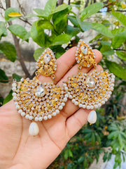 Gold Plated Earring-24 (Pearl)
