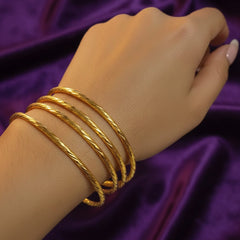 Gold Platted Bangles-21 (Golden)