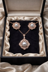 Zircon Locket Set-135 (Golden)