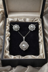 Zircon Locket Set-135 (Silver)