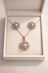 Zircon Locket Set-134 (Golden)