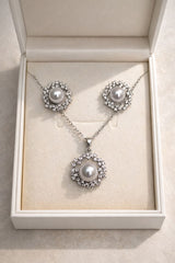 Zircon Locket Set-134 (Silver)