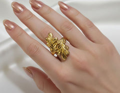 Gold Plated Ring-242 (Golden)