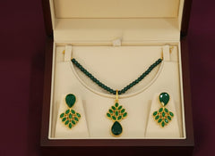 Zircon Mala Set-34 (Green)