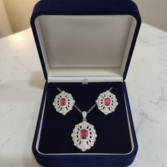 Zircon Locket Set-132 (Pink)