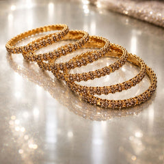 Rajwadi Gold Bangles-128 (Golden)