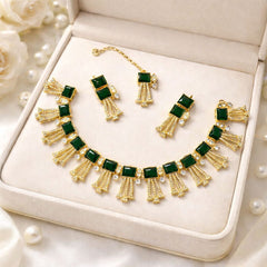 AMREEN SET (Golden) (Green)