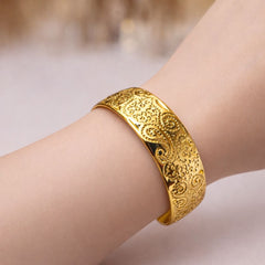 Gold Adjustable Kara Bracelet-28 (Golden)