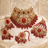 Hand Made Rajwadi Bridal Set-01 (Maroon)