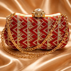 Fancy Clutch-10089 (Maroon)