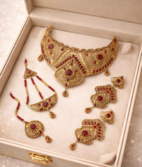 Rajwadi Bridal Set-03 (Maroon)