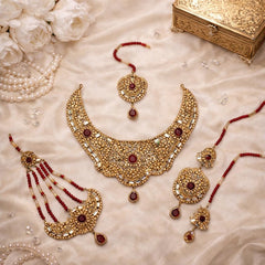 Rajwadi Bridal Set-02 (Maroon)
