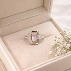 Zircon Ring-238 (Silver) (Pink)