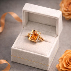 Zircon Ring-238 (Golden)