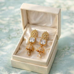 Zircon Jhumki-01 (White)