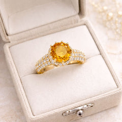 Zircon Ring-240 (Golden)