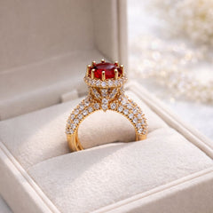 Zircon Ring-240 (Maroon)