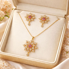 Zircon Locket Set-153 (Ruby)