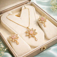 Zircon Locket Set-141 (Pink)