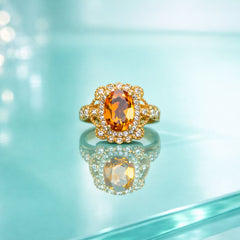 Zircon Ring-264 (Golden)