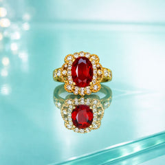 Zircon Ring-264 (Maroon)