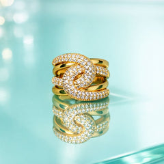 Zircon Ring-266 (Golden)