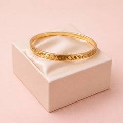 Stainless Steel Kara Bracelet-29 (Golden)