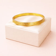 Stainless Steel Kara Bracelet-29 (Golden)