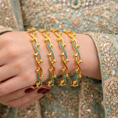Gold Bangles-135 (4-Bangles) (Ferozi)