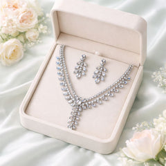 Premium Zircon Necklace-10 (Silver)