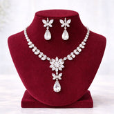 Premium Zircon Necklace-01 (Silver)
