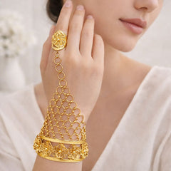 Gold Plated Angla Kalai Bracelet-21 (Golden)