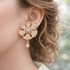 Zircon Earring-155 (Golden)