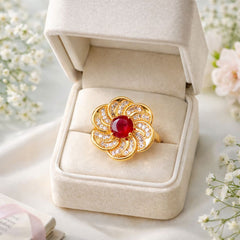 Zircon Ring-288 (Maroon)