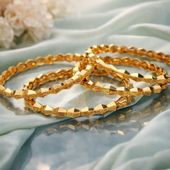 Gold Bangles-144 (Golden)