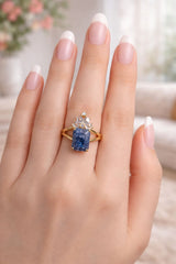Zircon Ring-345 (Dark Blue)