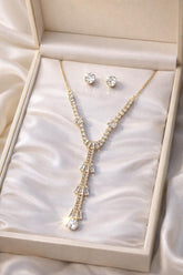 Zircon Locket Set-163 (Golden)