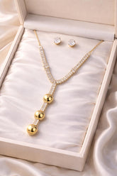 Zircon Locket Set-161 (Golden)