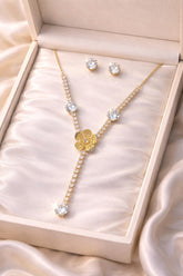 Zircon Locket Set-160 (Golden)