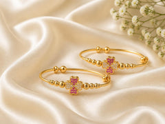 Adjustable Kashmiri Bangle-125 (Pink)
