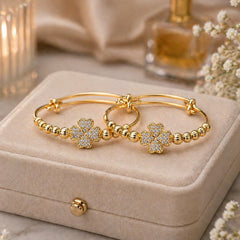 Adjustable Kashmiri Bangle-125 (Golden)