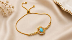 Adjustable Bracelet-266 (Ferozi)