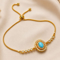 Adjustable Bracelet-265 (Ferozi)